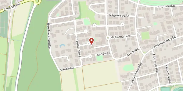 Karte der Umgebung von Max-Reger-Weg 10, 70771 Leinfelden-Echterdingen
