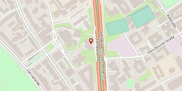 Karte der Umgebung von Sky Office, Kennedydamm 24, 40476 Düsseldorf
