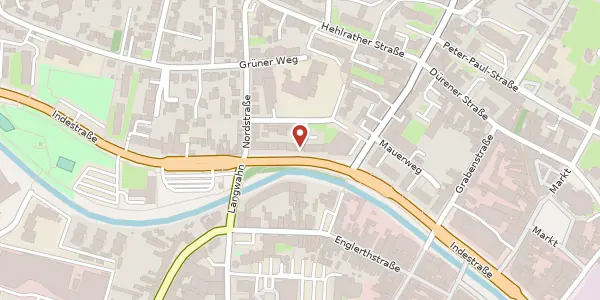 Karte der Umgebung von Indestraße 89, 52249 Eschweiler