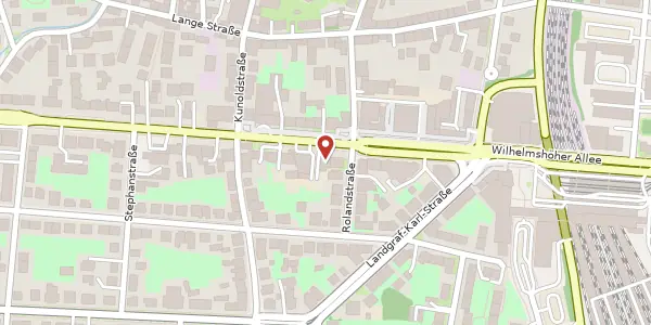 Karte der Umgebung von Wilhelmshöher Allee 273A, 34131 Kassel
