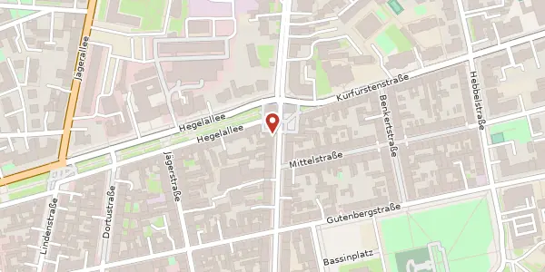 Karte der Umgebung von Friedrich-Ebert-Straße 84, 14467 Potsdam