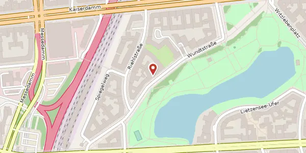 Karte der Umgebung von Wundtstraße 52, 14057 Berlin