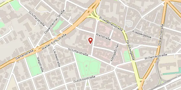 Karte der Umgebung von Brückenstr. 54, 60594 Frankfurt