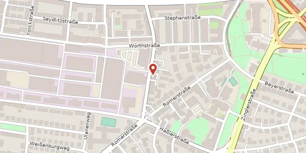 Karte der Umgebung von Elisabethenstraße 10, 89077 Ulm/Donau