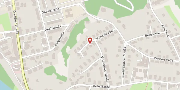 Karte der Umgebung von Hohe Straße 11, 01662 Meißen