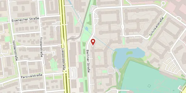 Karte der Umgebung von Berliner Str. 38, 80805 München
