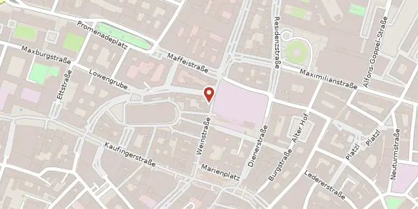 Karte der Umgebung von Weinstr. 11, 80333 München