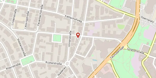 Karte der Umgebung von Niedenau 45, 60325 Frankfurt