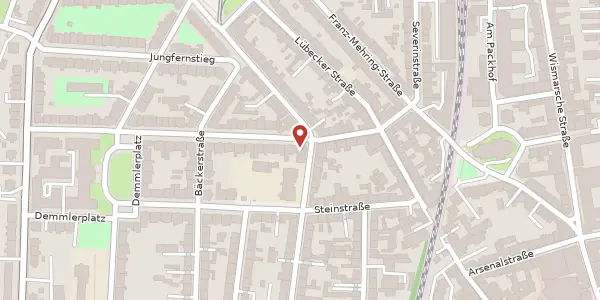 Karte der Umgebung von Friedensstraße 18, 19053 Schwerin
