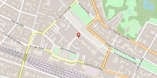 Karte der Umgebung von Gustav-Schickedanz-Straße 7, 90762 Fürth