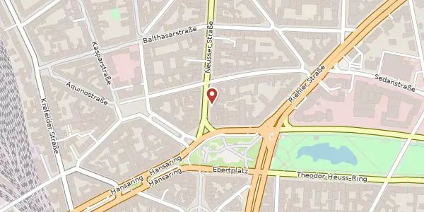Karte der Umgebung von Neußer Str. 6, 50670 Köln