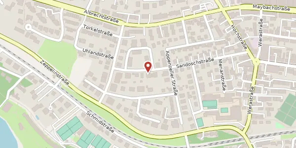 Karte der Umgebung von Sandöschstraße 27, 88045 Friedrichshafen