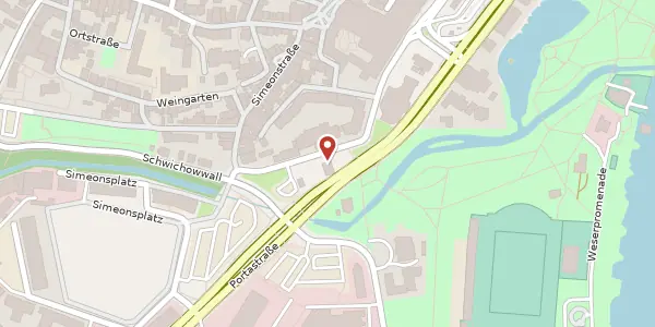 Karte der Umgebung von Lindenstr. 39, 32423 Minden