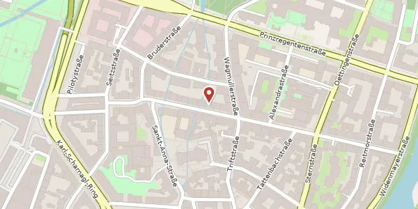 Karte der Umgebung von Liebigstr. 17, 80538 München