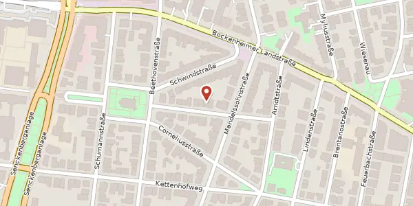 Karte der Umgebung von Schubertstr. 14, 60325 Frankfurt