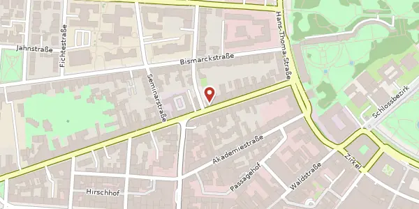 Karte der Umgebung von Stephanienstraße 22, 76133 Karlsruhe