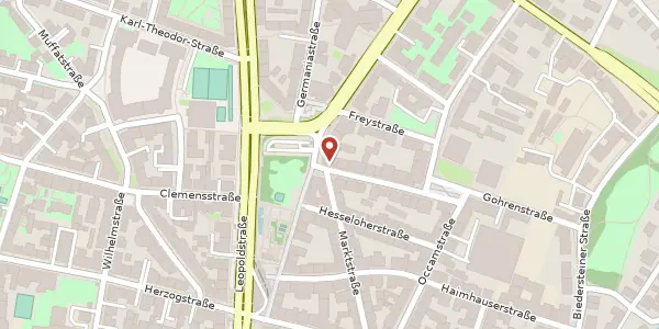 Karte der Umgebung von Marschallstr. 1 / I, 80802 München