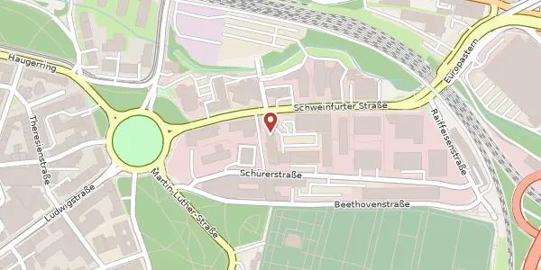 Karte der Umgebung von Schweinfurter Straße 6, 97080 Würzburg