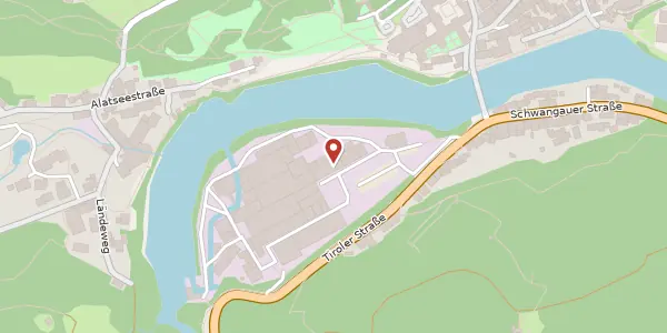 Karte der Umgebung von Mühlbachgasse 6, 87629 Füssen