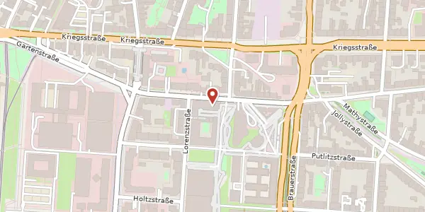 Karte der Umgebung von Gartenstr. 69, 76135 Karlsruhe