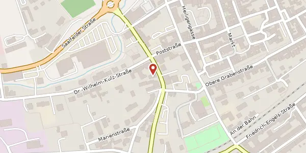 Karte der Umgebung von Bahnhofstraße 16, 07381 Pößneck