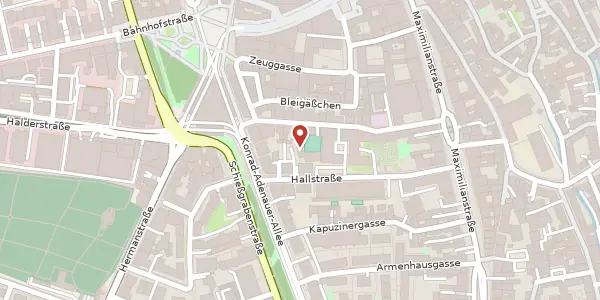 Karte der Umgebung von Katharinengasse 11 b, 86150 Augsburg