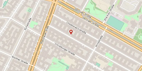 Karte der Umgebung von Jablonskistraße 16 A, 10405 Berlin