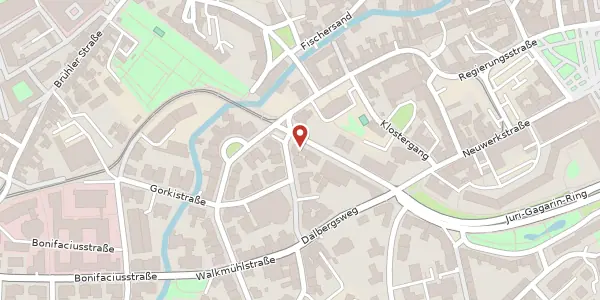 Karte der Umgebung von Lutherstraße 5, 99084 Erfurt