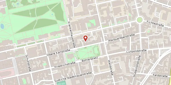 Karte der Umgebung von Bohlenplatz 7, 91052 Erlangen