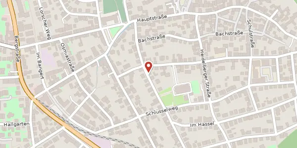 Karte der Umgebung von Kirchstraße 17, 69221 Dossenheim