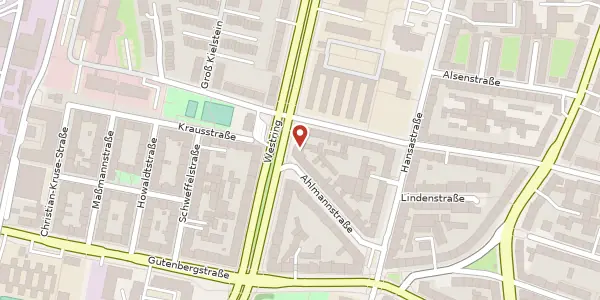 Karte der Umgebung von Ahlmannstraße 24, 24118 Kiel