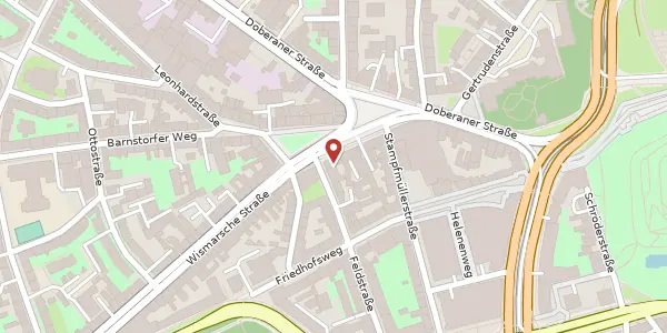 Karte der Umgebung von Wismarsche Straße 6-7, 18057 Rostock