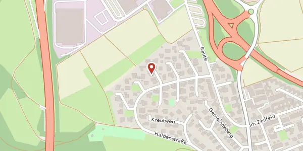 Karte der Umgebung von Haldenstraße 81, 72631 Aichtal