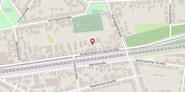 Karte der Umgebung von Rudolf-Breitscheid-Str. 76 B, 14482 Potsdam