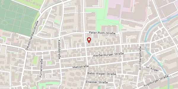 Karte der Umgebung von Spicherer Str. 26, 86157 Augsburg