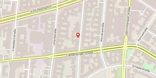 Karte der Umgebung von Fasanenstraße 29, 10719 Berlin