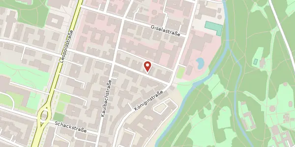 Karte der Umgebung von Ohmstr. 15, 80802 München