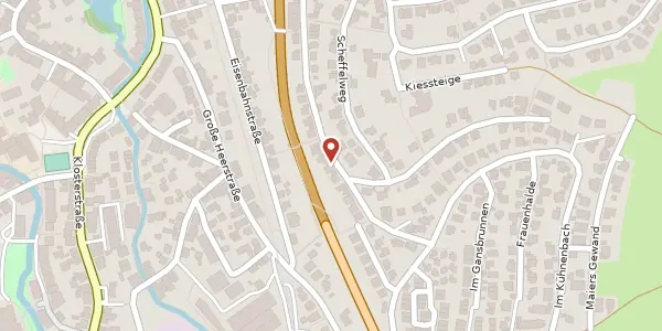 Karte der Umgebung von Bergstraße 46, 72793 Pfullingen