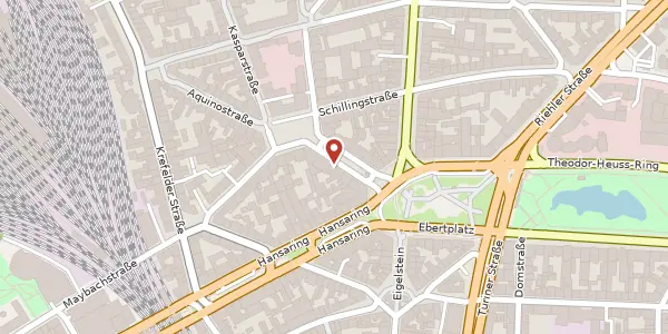 Karte der Umgebung von Sudermanstr. 5, 50670 Köln
