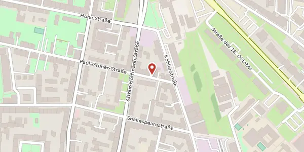 Karte der Umgebung von Paul-Gruner-Straße 8, 04107 Leipzig