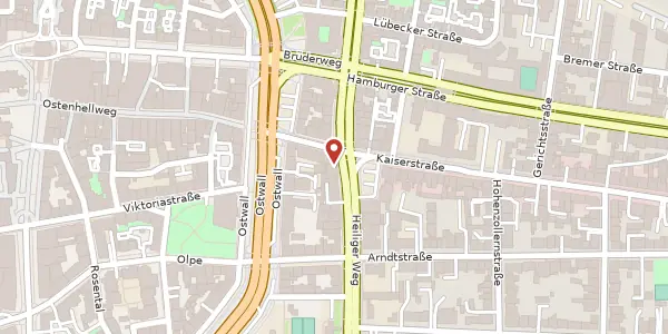 Karte der Umgebung von Heiliger Weg 1, 44135 Dortmund