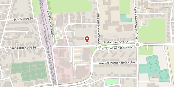 Karte der Umgebung von Bensheimer Str. 16, 64579 Gernsheim
