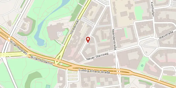 Karte der Umgebung von Hütten 86, 20355 Hamburg