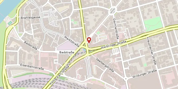 Karte der Umgebung von Waiblinger Straße 1-3, 70372 Stuttgart
