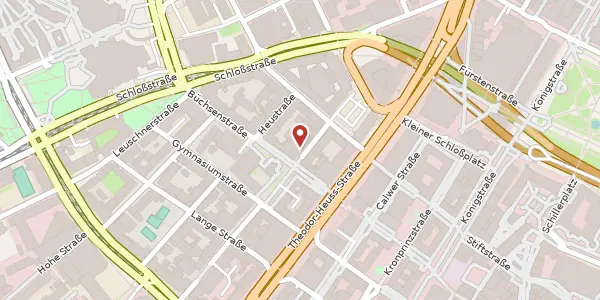 Karte der Umgebung von Hospitalstraße 12, 70174 Stuttgart