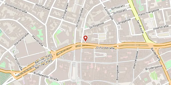 Karte der Umgebung von Oxfordstr. 20-22, 53111 Bonn