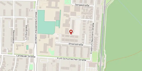 Karte der Umgebung von Ehlersstr. 14 H, 76187 Karlsruhe