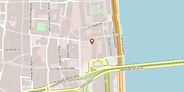 Karte der Umgebung von Heumarkt 52, 50667 Köln