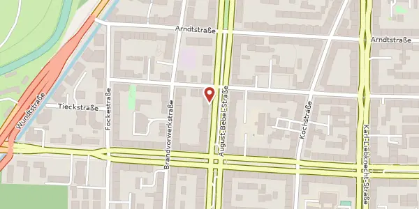 Karte der Umgebung von August-Bebel-Straße 28, 04275 Leipzig