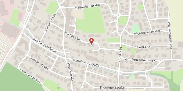 Karte der Umgebung von Hochstraße 12, 91456 Diespeck